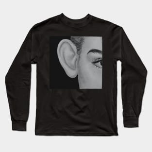 drawing insecurities ears sticking out body positivity Long Sleeve T-Shirt